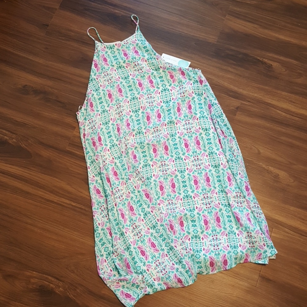 NWT floral Stitchfix French Grey dress